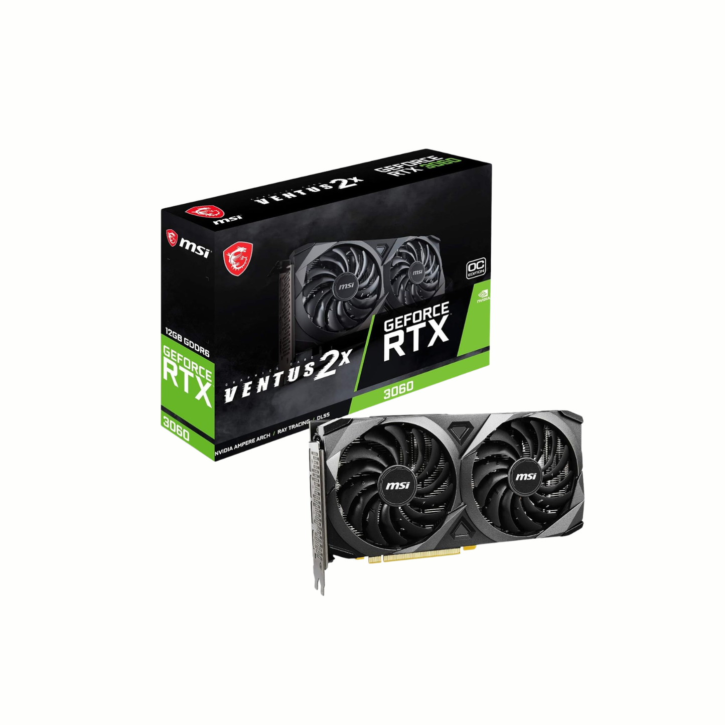 MSI GeForce RTX 3060 Ventus 2X OC 12GB GDDR6 Graphics Card